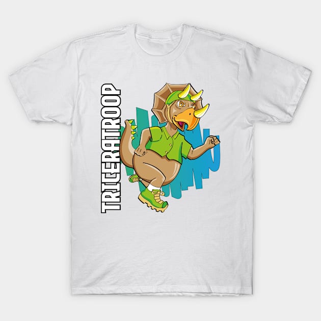 Triceratroop T-Shirt by Mental Dimension